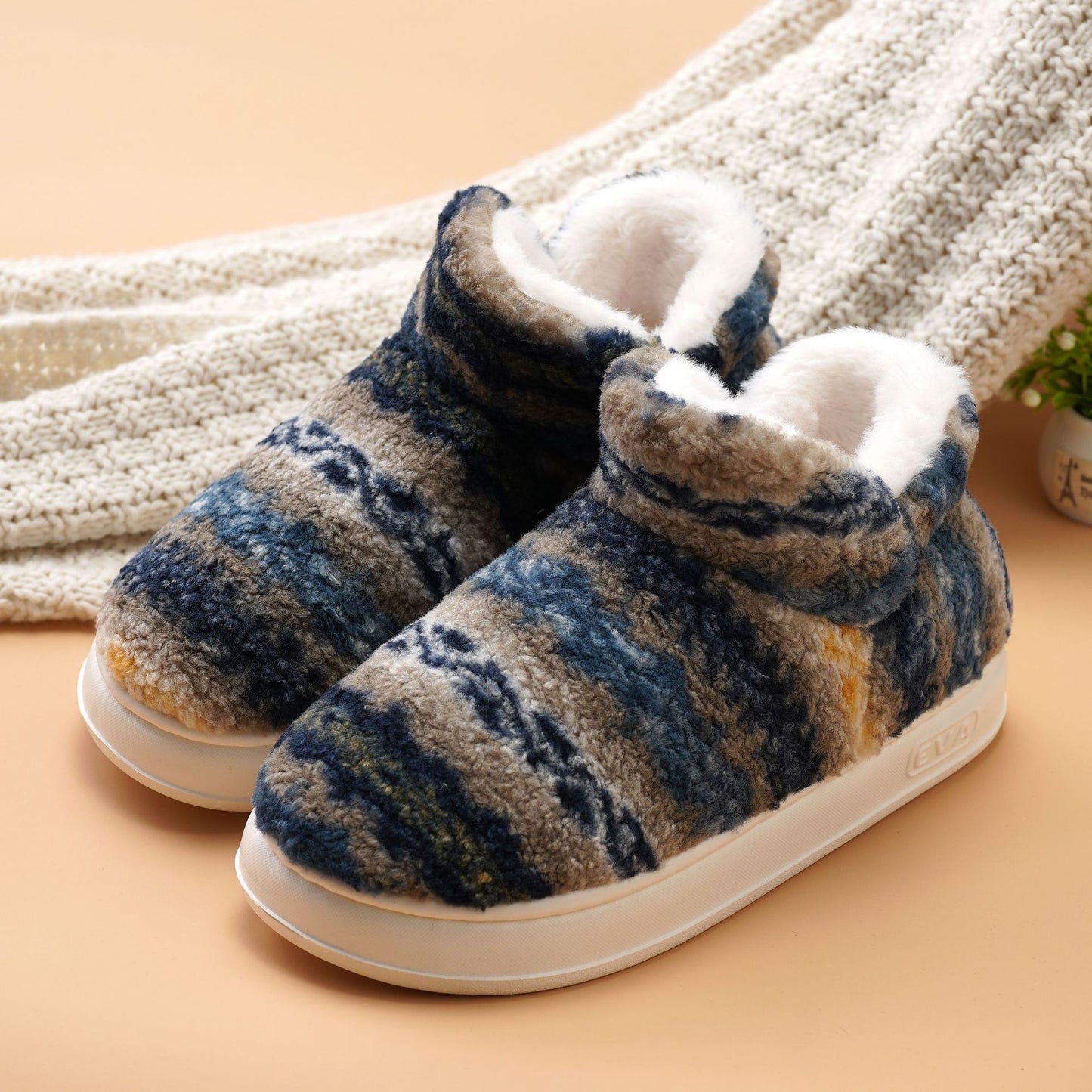 Cotton Slippers Non-slip Thick Bottom And Warm Keeping