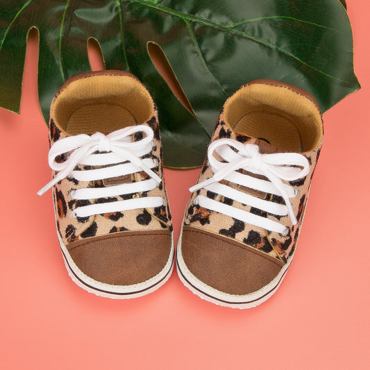 Leopard Print Canvas  Soft Bottom Toddler Baby's Shoes