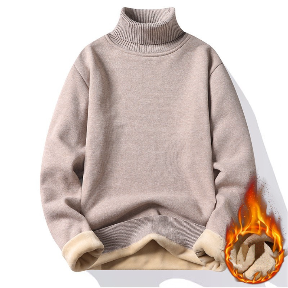 High-neck Men's Sweater Bottoming Plush