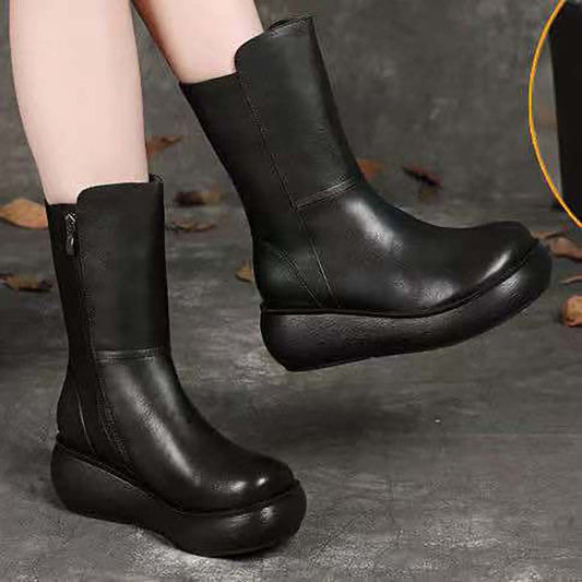 New Retro Women's Heightened Thick-soled Ankle Boots