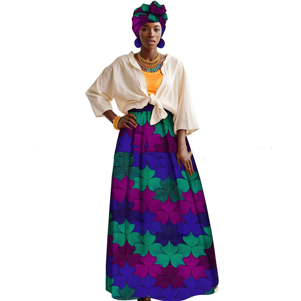 print A-line Skirt With Pockets