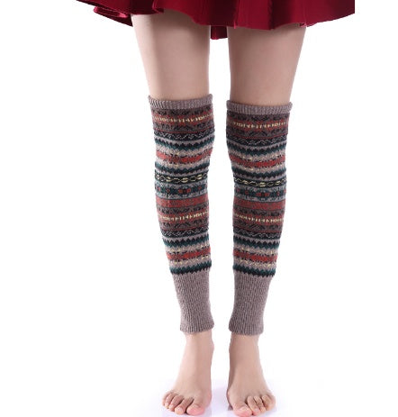 Camouflage Bohemian Thick Wool Pile Socks