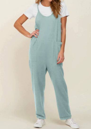 Women's Pocket Sling Adjustable Buckle Jumpsuit