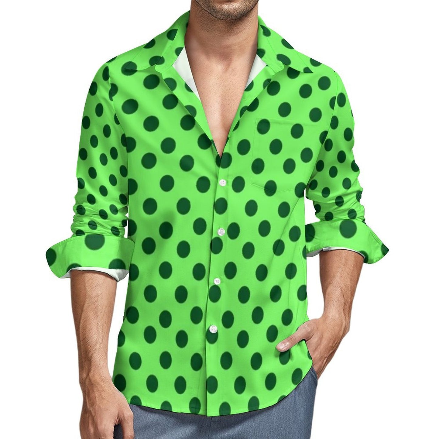 Men's Long Sleeve Digital Printing Shirt