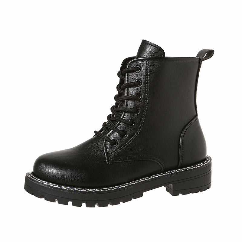 Autumn All Match Thick Heeled Thin Short Boots