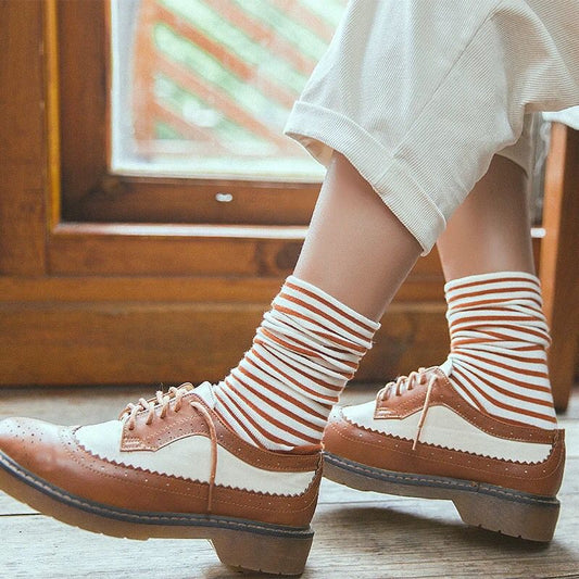 Fashion Japanese Horizontal Striped Women's Socks