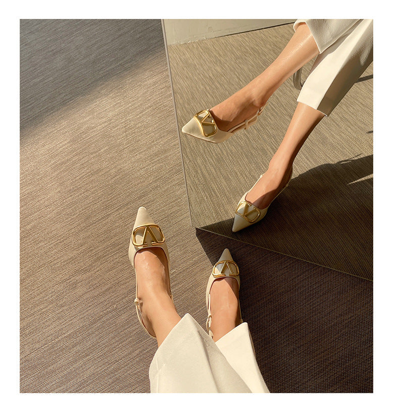 White Cropped Suit Pants High Waist Drooping Casual