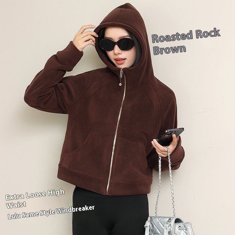American High Street Design Sense Hooded Fleece Lined Sweater