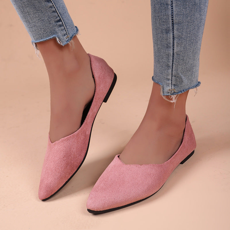 Womens Pointed-Toe Low-Top Shoes In Plus Sizes