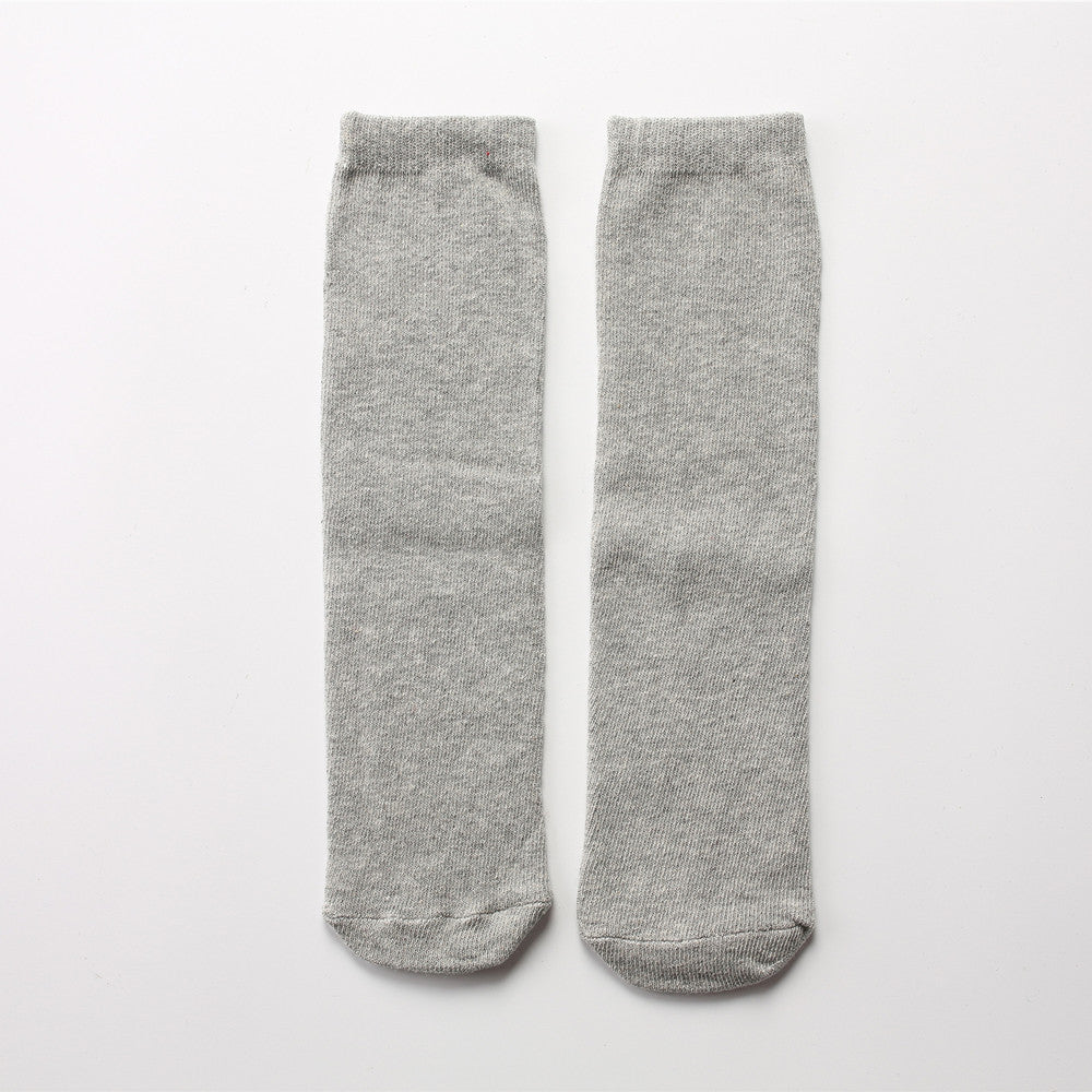 Solid Color Middle Tube Bright Color College Style Parent-child Socks