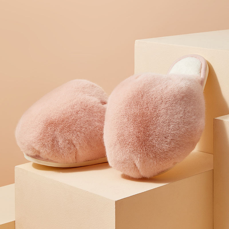 Home Outside Wear Warm Big Head Snowball Women's Models Of Cotton Slippers