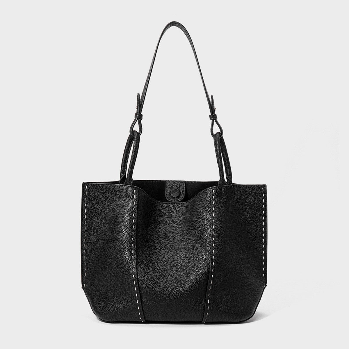 Large Capacity First Layer Cowhide Commuter Hand-carrying Bag Big Bag Shoulder Bag