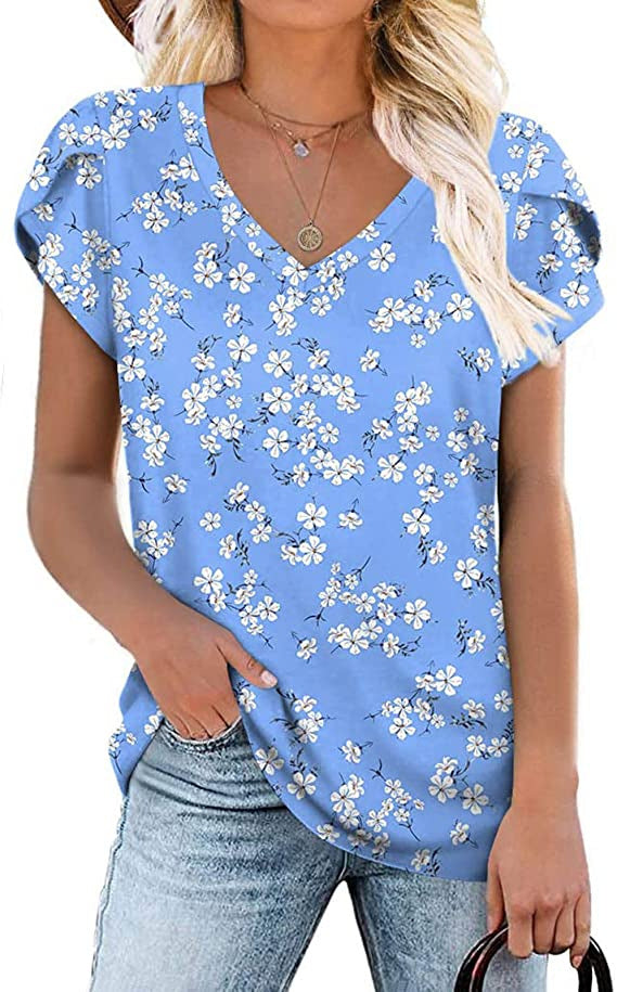 Milk Silk Abstract Character Positioning Printed V-neck