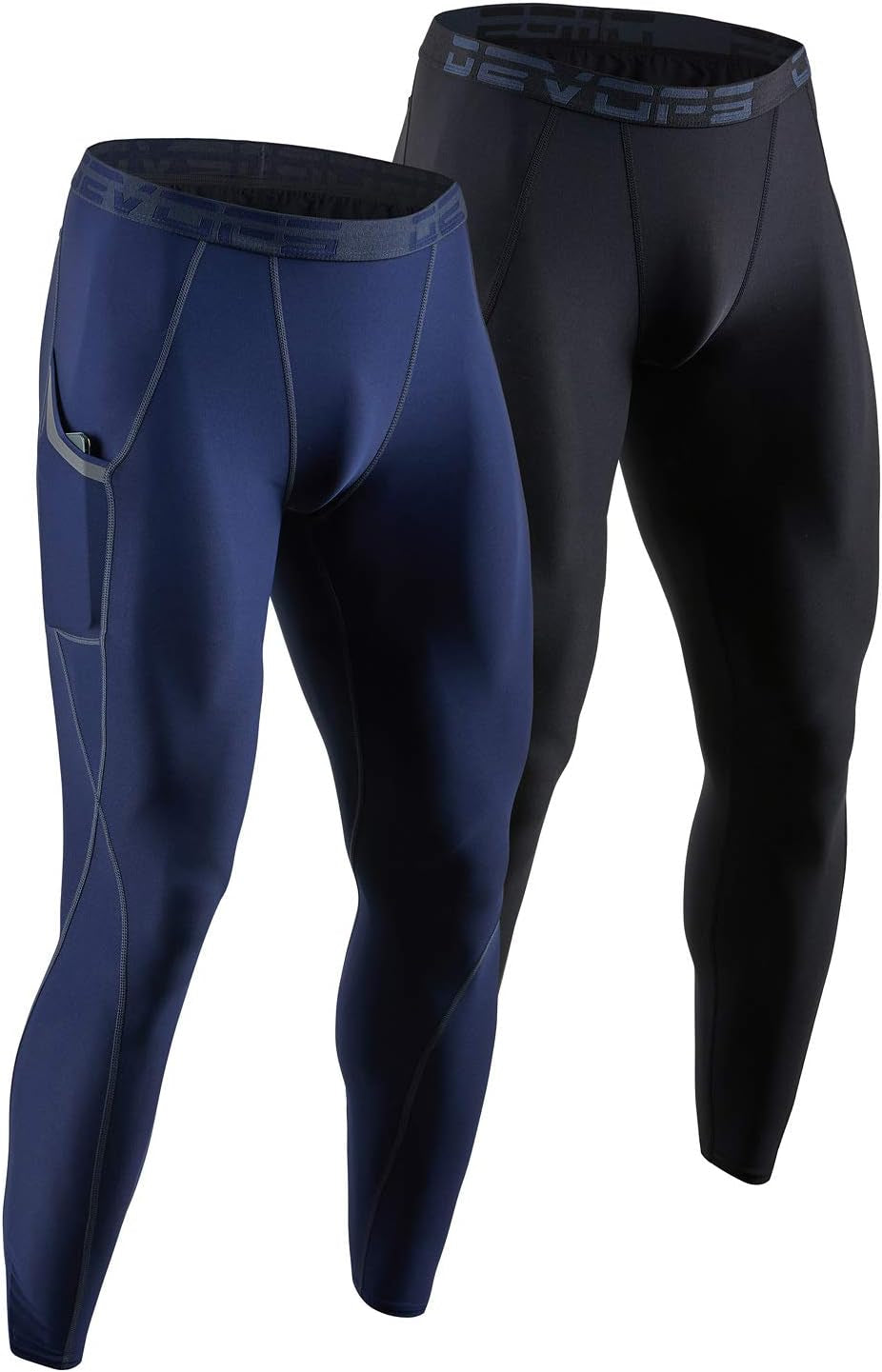 2 or 3 Pack Men'S Compression Pants Athletic Leggings with Pocket/Non-Pocket