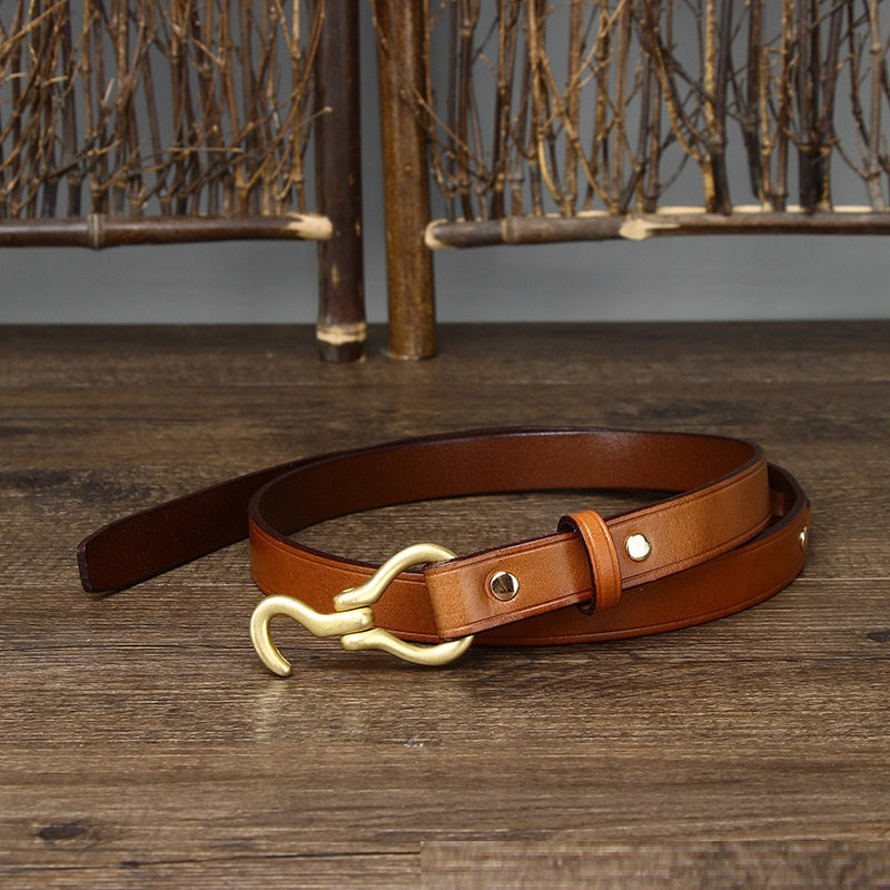 Handmade Retro Women's Fashion Versatile Decorative Thin Belt
