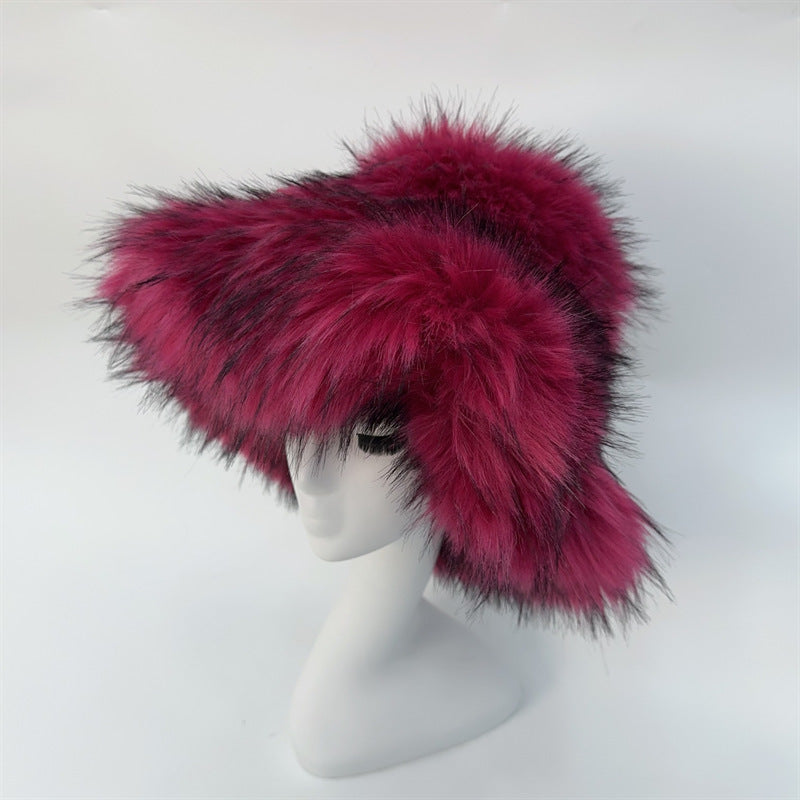 Fashionable All-match Raccoon Fur Hat