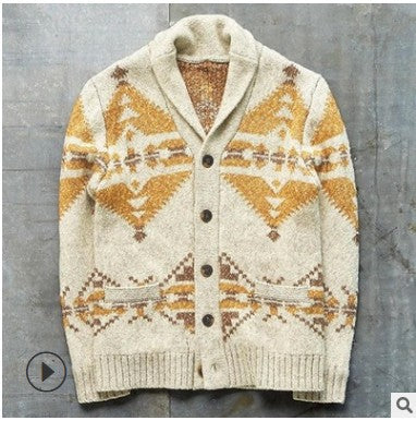European And American Fashion Brocade Sweater Long Sleeve Plus Size Knitwear Coat Top