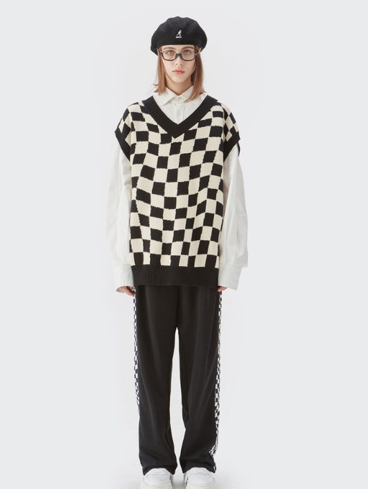 INF Men's Classic Plaid Black And Green Checkerboard