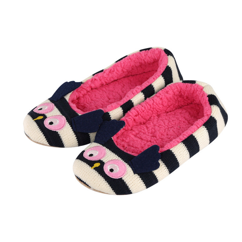 Women's Confinement Shoes Soft Bottom Cartoon Thermal Slippers