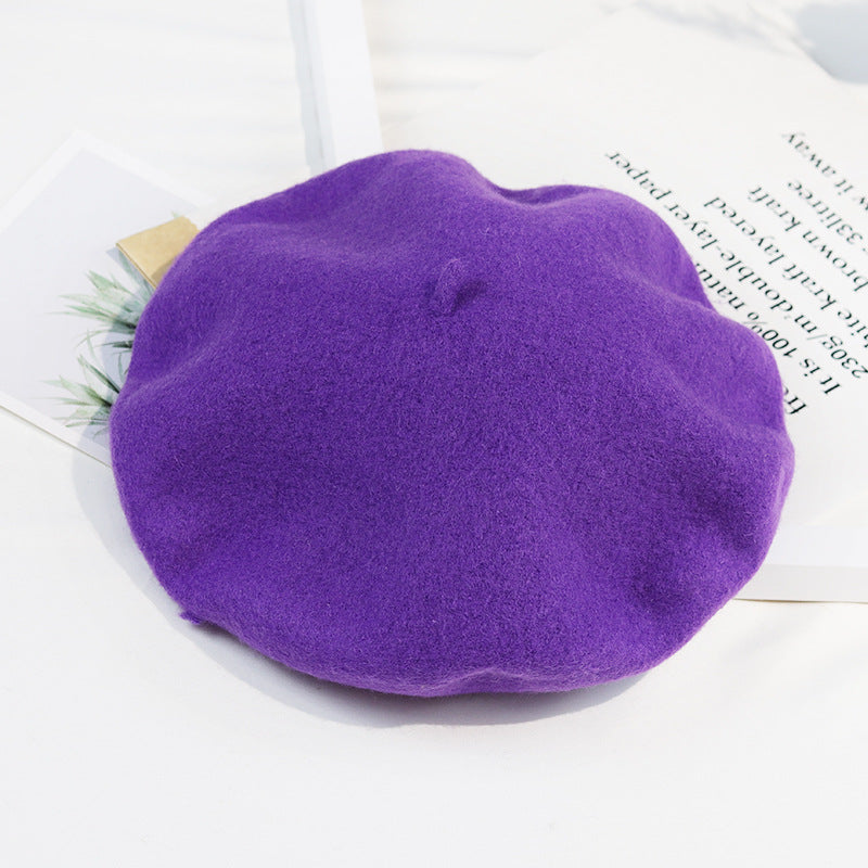 Children's Fashion Retro Warm Painter Woolen Knitted Hat