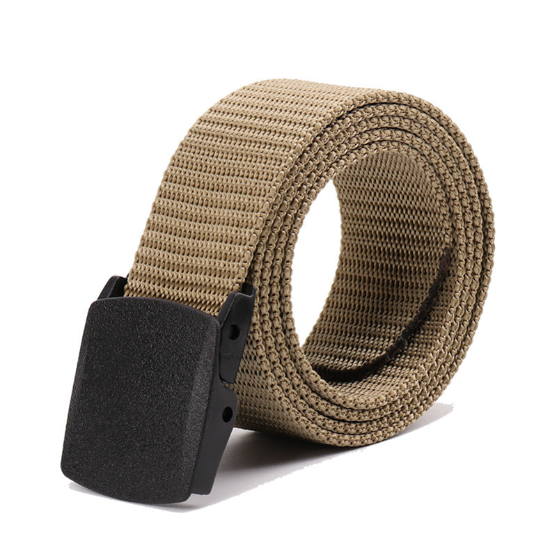 Men's Plastic Buckle Men's And Women's Canvas Belt