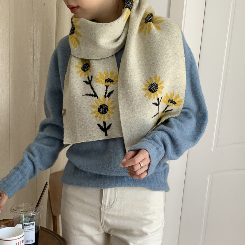 Korean Versatile Wool Scarf In Autumn And Winter