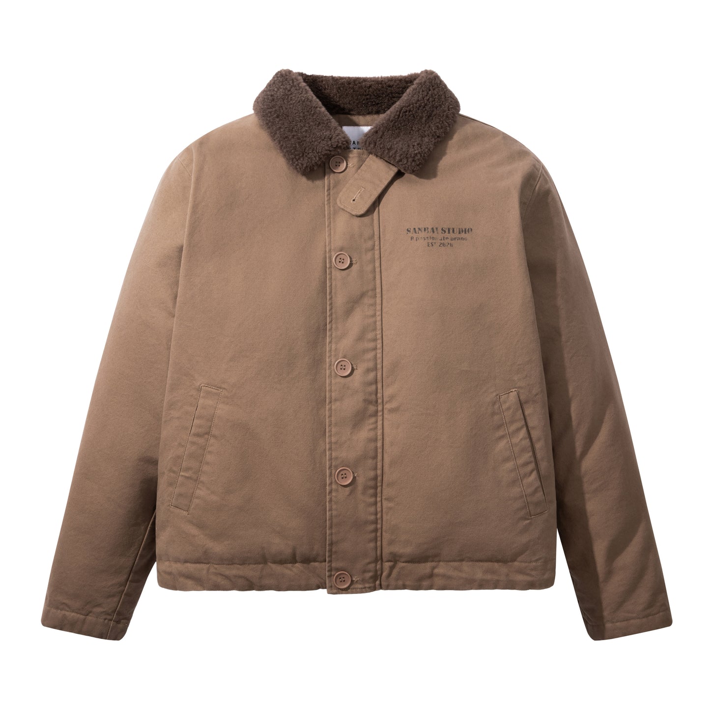 Winter Thick Cotton With Added Velvet For Men's Short Jacket