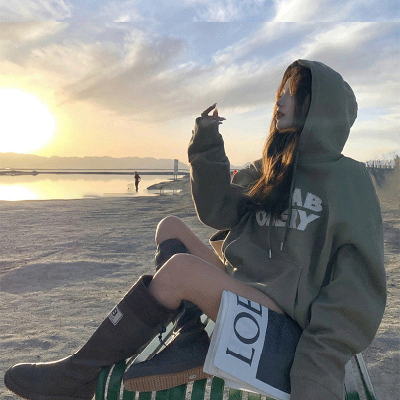 Women's Niche Design Hooded High-quality Sweater