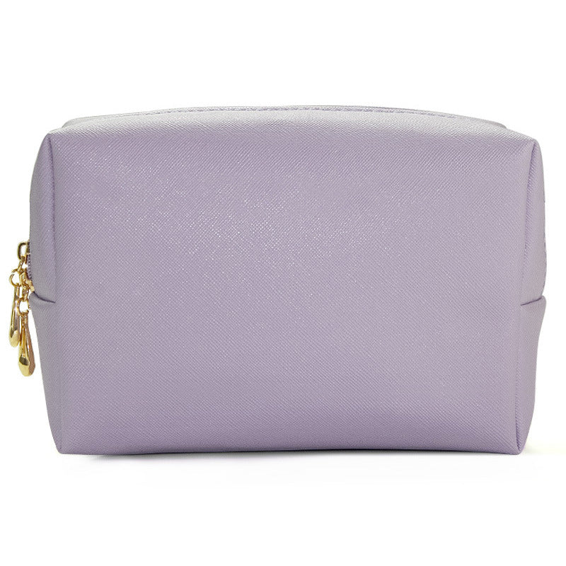 PU Leather Octagonal Square Makeup Storage Bag Simple Design
