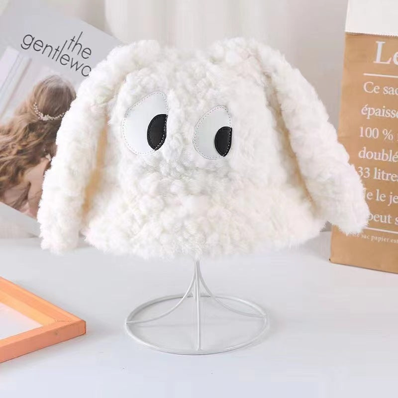 Cute Long Ears Cartoon Pullover Cute Rabbit Plush Hat