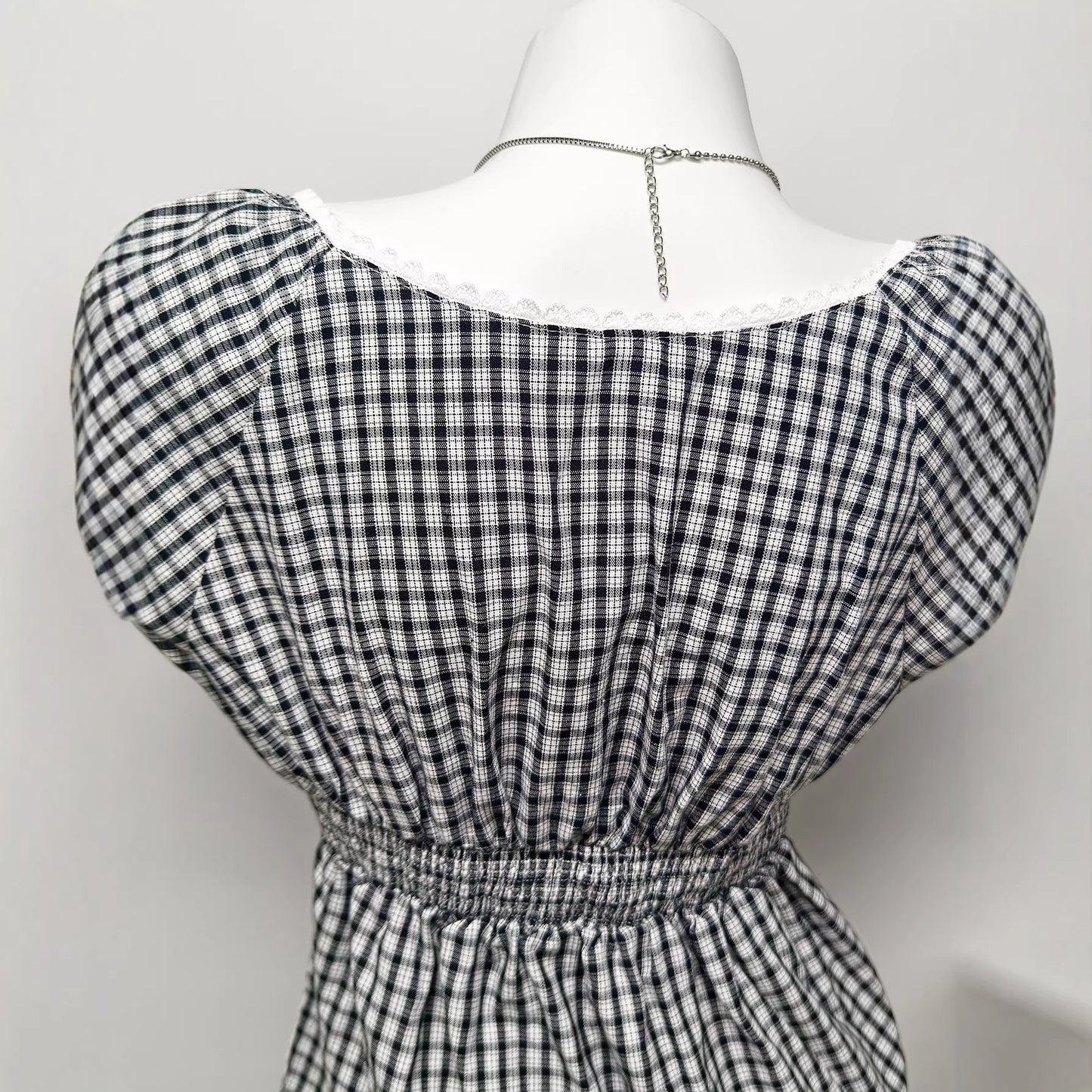 Casual Plaid Womens Summer Short-Sleeve T-Shirt