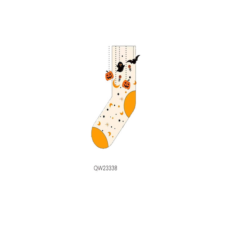Halloween Cartoon Creative Men's And Women's Mid-calf Socks