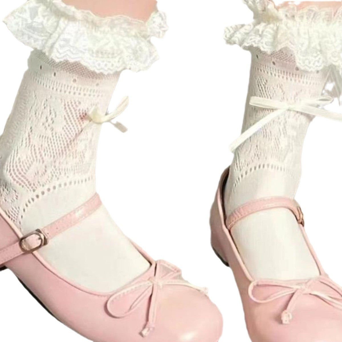 Summer Thin Lace-trimmed Mid-calf Socks