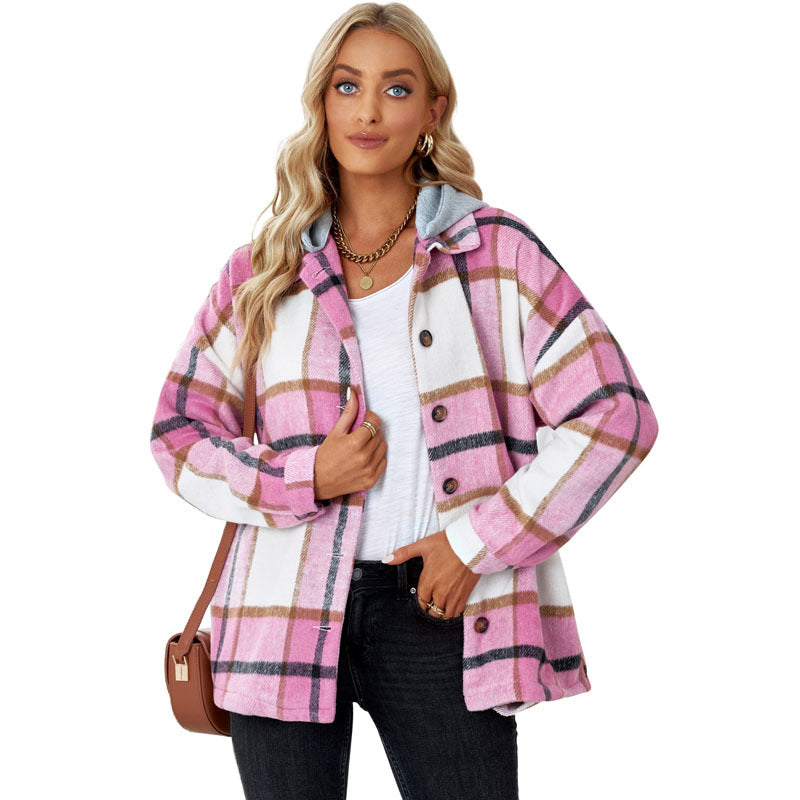 Women's Winter Pure Cotton Plaid Jacket