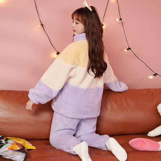 Coral Fleece Pajamas Women's Cute Fleece Homewear