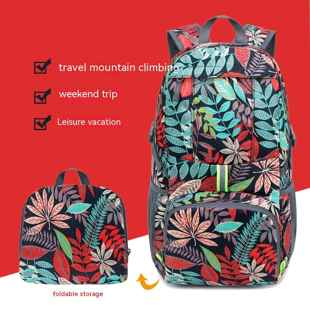 Lightweight Printed Nylon Folding Mountaineering Riding Backpack