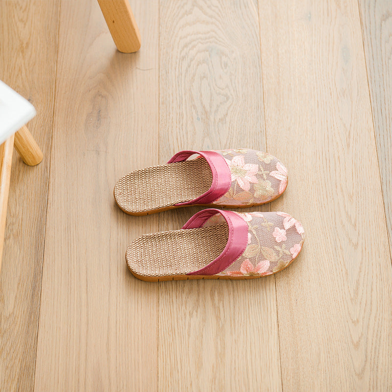 Lace Home Cool Women's Indoor Linen Slippers