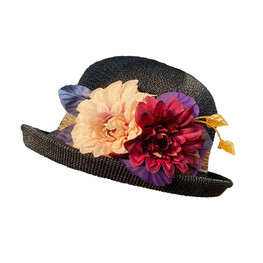 Elegant Off-the-face-hat Round Crown Women's Fashionable Knitted Breathable Bucket Hat