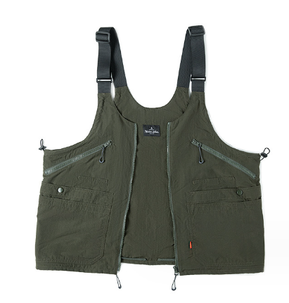 Marden Retro Multi-pocket Sleeveless Nylon Frock Vest Outdoor Functional Dual-use Shoulder Bag For Men