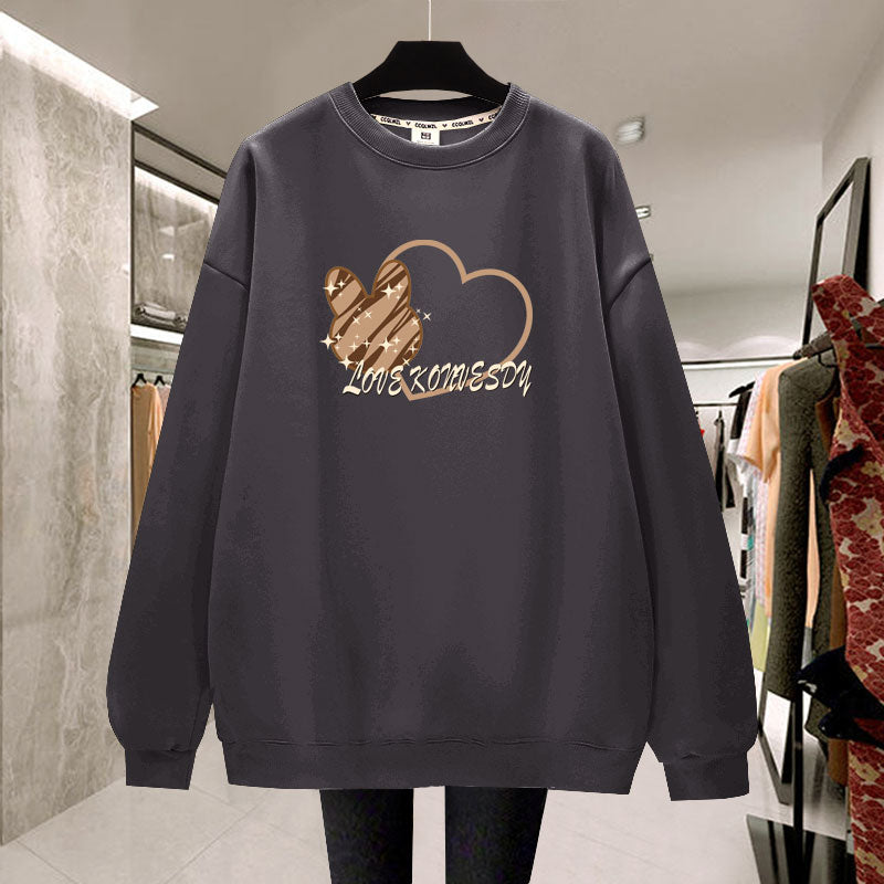 Student Lazy Style Plush Thickened Top Pullover