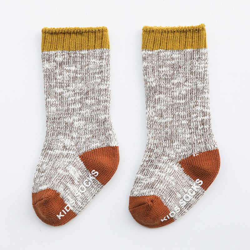 New Double Middle Tube Non-slip Baby Socks Non-slip