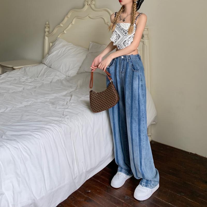Retro High Waist All Match Mopping Pants