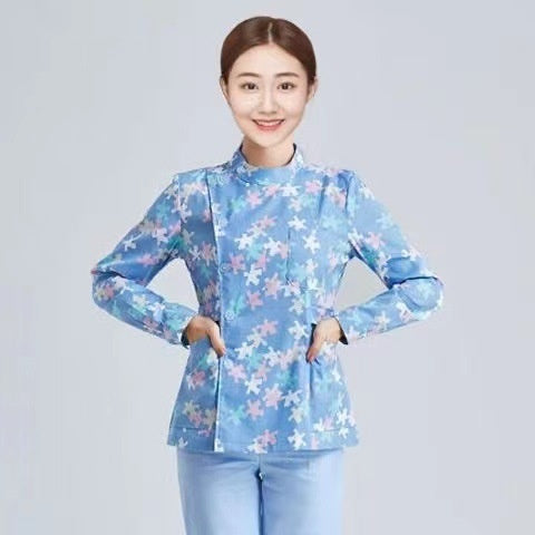 Ice-silk Nurse Uniform For Women Summer Quick-drying Short-sleeve Set