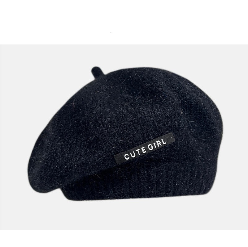 Rabbit Fur Beret Women's Autumn And Winter