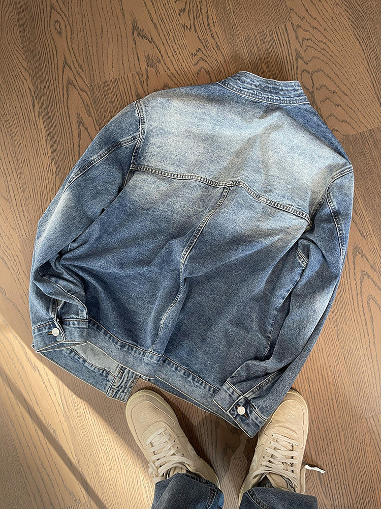 Washed Blue Heavy Robe Denim Jacket