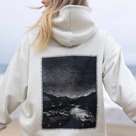 European Size Drop-shoulder Sleeve Casual Sports Hoodie Sweater