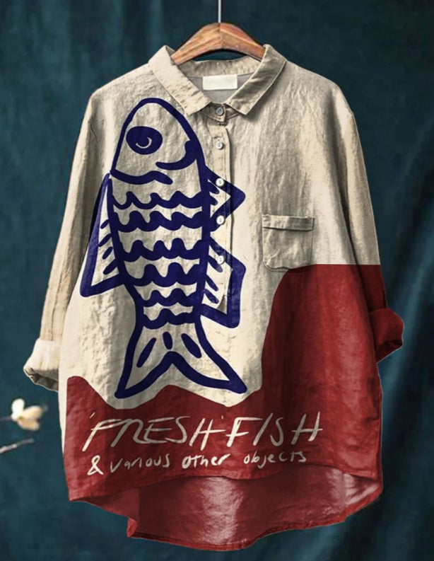 Women's Loose-Fitting Printed Crew-Neck Casual T-Shirt
