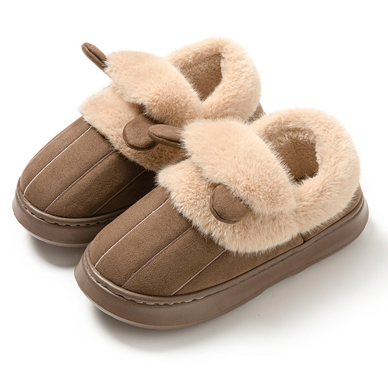 Women's Cotton Slippers Indoor Non-slip Warm Cotton Shoes
