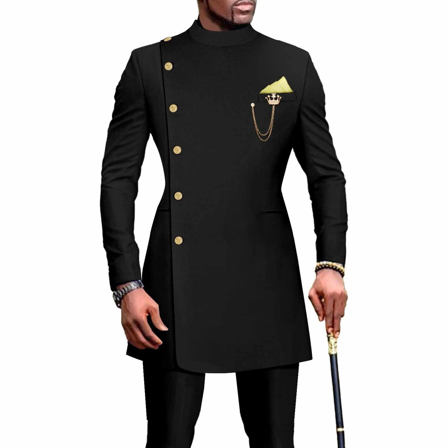 African Men's Leisure Chain Two-piece Set