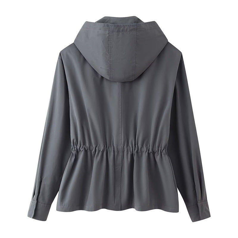 Kvinders Pendlerstil All-match Hættejakke Overalls Culottes